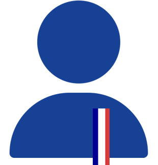 picto bonhomme avec couleur drapeau France
